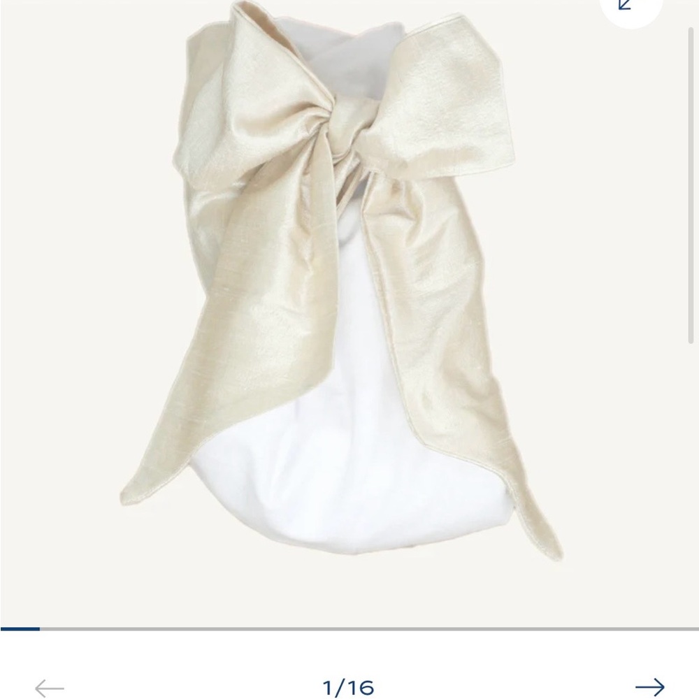 The Beaufort Bonnet Company Cream Bow Swaddle